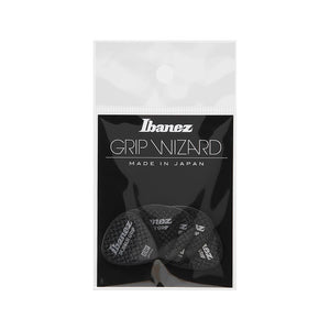 Ibanez PPA16HRG-BK 1.0mm Grip Wizard Series Rubber Grip, Black, 6pcs