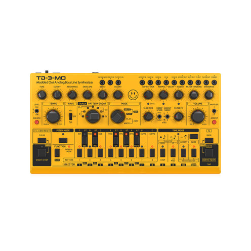 Behringer TD-3-MO-AM Analog Bass Line Synthesizer - Yellow, EU Plug