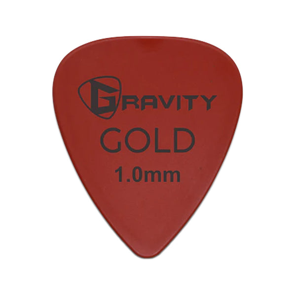 Gravity Colored Gold Traditional Teardrop Guitar Pick, 1.0mm Red – Swee ...