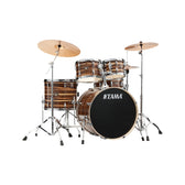TAMA IP52H6W-CTW Imperialstar Drum 5-Piece Drum Kit w/Hardware+Throne, Coffee Teak Wrap