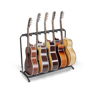 Warwick RockStand Multiple 5 Classic/Acoustic Guitar Rack Stand, Black