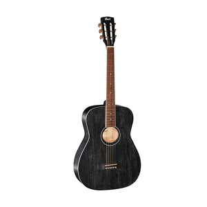 Cort AF590MF-BOP Acoustic Guitar w/Bag, Black Open Pore