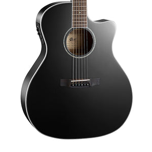 Cort Grand Regal GA5F-BK Acoustic Guitar, Black