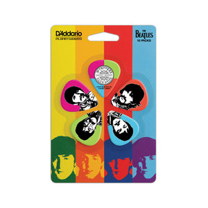 D'Addario Beatles Guitar Picks, Sgt Peppers Lonely Hearts Club Band, 10 pack, Light