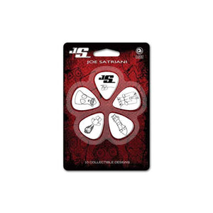 D'Addario Joe Satriani Guitar Picks, White, 10 pack, Medium