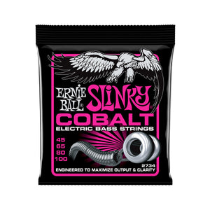 Ernie Ball Super Slinky Cobalt Electric Bass Strings, 45-100