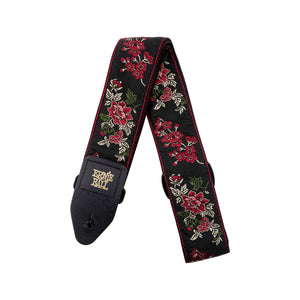 Ernie Ball Red Rose Jacquard Guitar Strap