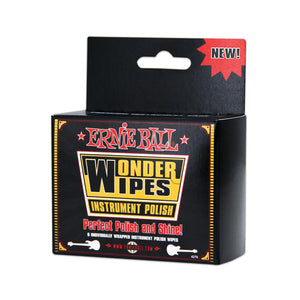 Ernie Ball Wonder Wipes Instrument Polish, 6 Pack