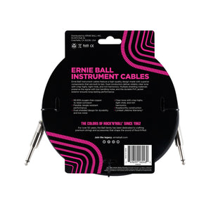 Ernie Ball 10' Straight to Straight Instrument Cable, Black