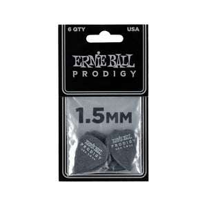 Ernie Ball Standard Prodigy 1.5mm Guitar Picks, Black, 6-Pack