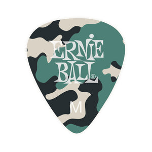 Ernie Ball Camouflage Cellulose Guitar Picks, Medium, 12-Pack