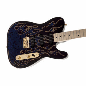 Fender James Burton Telecaster Guitar, Maple Neck, Blue Paisley Flames