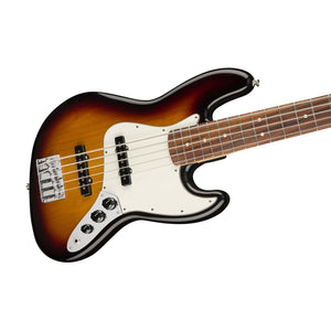 Fender Player 5-String Jazz Bass Guitar, Pau Ferro FB, 3-Tone Sunburst