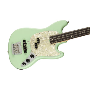 Fender American Performer Mustang Bass Guitar, RW FB, Satin Seafoam Green