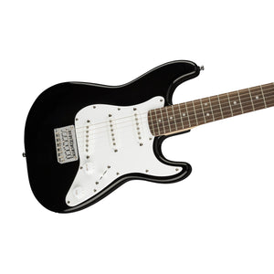 Squier Mini Stratocaster Electric Guitar, Laurel FB, Black