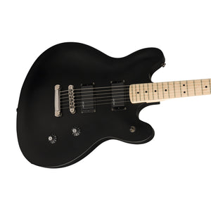 Squier Contemporary Starcaster Electric Guitar, Maple FB, Flat Black