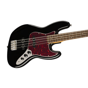 Squier Classic Vibe 60s Jazz Bass Guitar, Laurel FB, Black