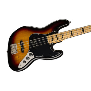 Squier Classic Vibe 70s Jazz Bass Guitar, Maple FB, 3-Tone Sunburst