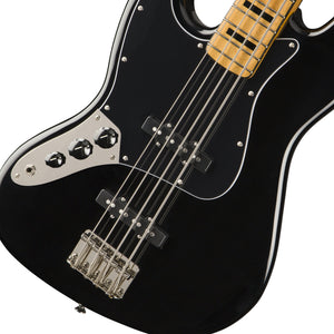 Squier Classic Vibe 70s Jazz Bass Left-Handed Guitar, Maple FB, Black