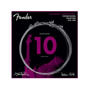 Fender Hendrix Voodoo Child Bullet End Nickel Electric Guitar Strings, 10-38