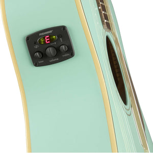 Fender California Malibu Player Small-Bodied Acoustic Guitar, Aqua Splash