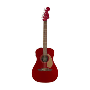 Fender California Malibu Player Small-Bodied Acoustic Guitar, Candy Apple Red