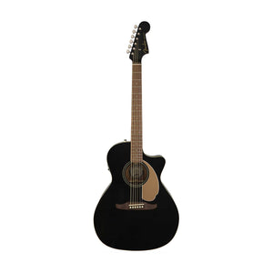 Fender California Newporter Player Medium-Sized Acoustic Guitar, Jetty Black