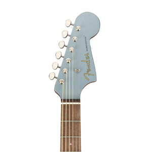 Fender California Newporter Player Medium-Sized Acoustic Guitar, Walnut FB, Ice Blue Satin