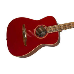 Fender California Malibu Classic Small-Bodied Acoustic Guitar w/Bag, Hot Rod Red Metallic