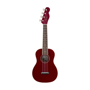 Fender Zuma Classic Concert Ukulele, Walnut FB, Candy Apple Red