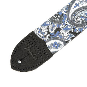 Fender 2inch Cotton Guitar Strap, Blue Paisley