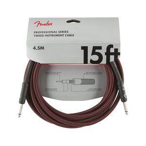 Fender Professional Series Instrument Cable, 15ft, Red Tweed