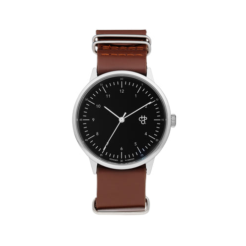 CHPO Harold Watch, Silver Black Brown