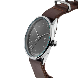 CHPO Harold Watch, Silver Black Brown