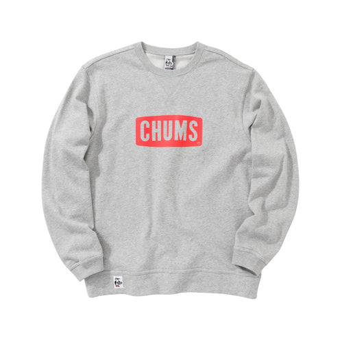 Chums Logo Crew Top, H-Gray/Red