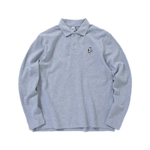 Chums Booby Long Sleeve Polo Shirt, H/Gray