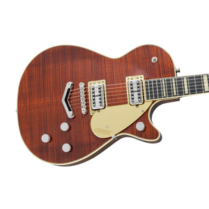 Gretsch G6228FM Players Edition Jet BT with w/V-Stoptail Flame Maple Guitar, Ebony FB, Bourbon Burst