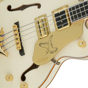 Gretsch G6136B-TP-AWT Petersson Signature Falcon 4-String Bass, Aged White Lacquer