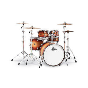 Gretsch RN2-E825-STB Renown Maple 5-Piece Drum Shell Kit Set (22inch Bass), Satin Tobacco Burst