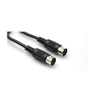 Hosa MID-305BK MIDI Cable, Black, 5ft