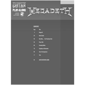 Hal Leonard Guitar Play-Along Megadeth Volume 129 Book with CD