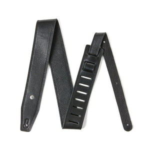 Jim Dunlop BMF14BK Guitar Strap 2.5 Inch Bison Leather, Black