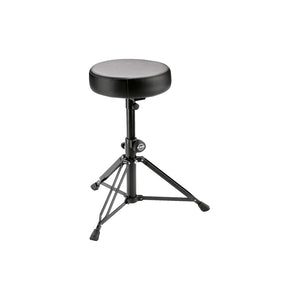 K&M 14015-000-55 14015 Drum Throne, Black Leather