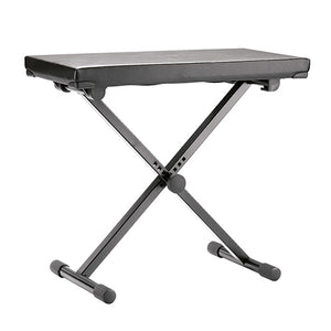 K&M 14075-000-55 Keyboard Bench, Black Leather