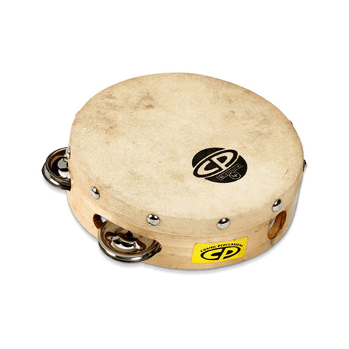 Latin Percussion CP376 CP 6inch Wood Headed Tambourine, Single Row Jingles