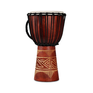 Latin Percussion LP713MR World Beat WoodArt Medium Djembe, Red/Natural