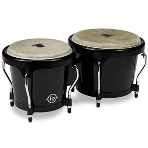 Latin Percussion LPA601F-BK Aspire Fiberglass Bongo, Black/Black