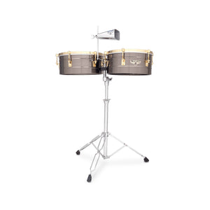 Latin Percussion M257-BNG 14inch & 15inch Matador Timbales, Brushed Nickel