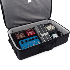 MONO Pedalboard Medium, Silver and Tour Accessory Case 2.0, Black