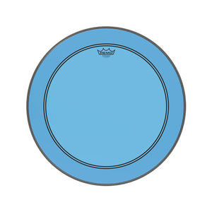 Remo P3-1322-CT-BU 22inch Powerstroke P3 Bass Colortone Batter Drum Head, Blue